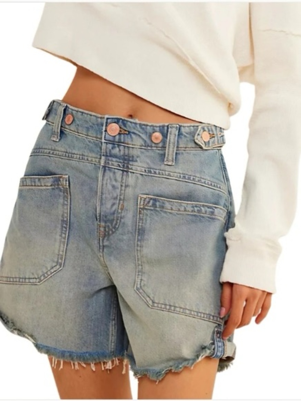 We the free people palmer womens size 26 Light Blue Denim Shorts